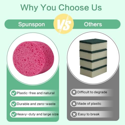 3-Pack Large Sponge, Kitchen Sponges, Handy Sponges, Cellulose Sponges - Image 4