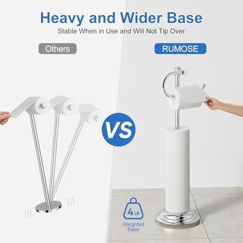 RUMOSE Toilet Paper Holder Stand - Image 3