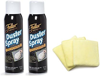 Fuller Brush Duster Spray and Microfiber Cloth Bundle – 3 Microfiber Cloths – by FullerBrush