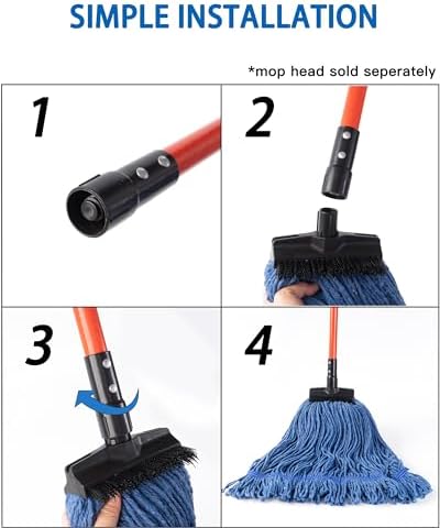 Matthew Cleaning 6 Sets of Commercial Screw On Mop Handle - Image 2