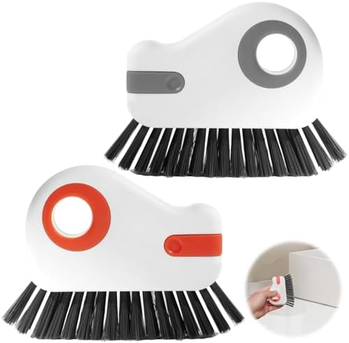2 Pcs 2 in 1 Window Track Cleaner, Groove Cleaning Brush by RJLCTH