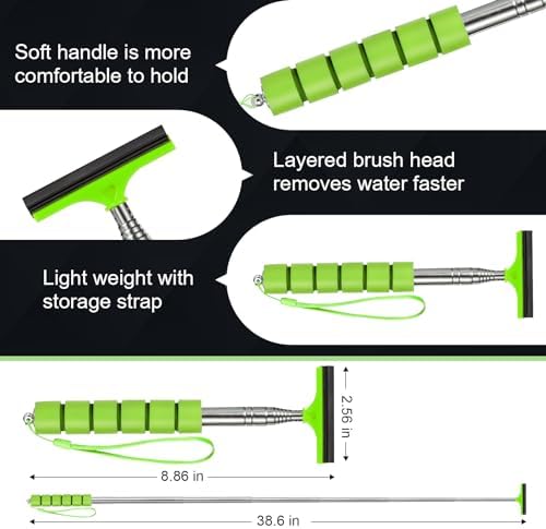 Side Mirror Squeegee, Retractable Car Rearview Mirror Wiper - Image 3