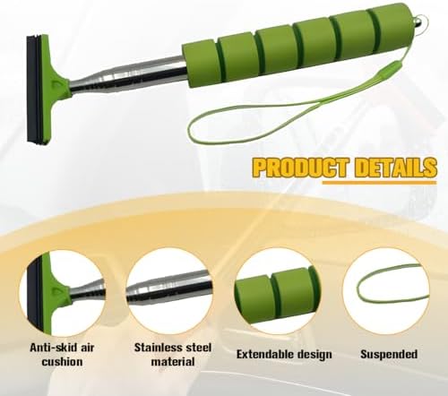 2PCS Car Side Mirror Squeegee, Retractable Vehicle Rear View Mirror Cleaning - Image 4