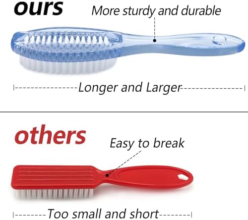 Handle Grip Nail Brush Two Sided Hand Fingernail Cleaning Brush Foot Scrub - Image 2