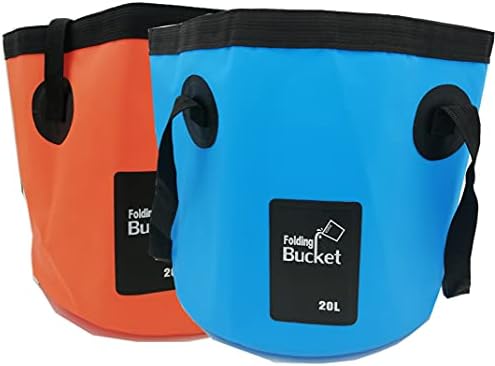 MIZORLIE Collapsible Buckets, Camping Water Storage Container 5 Gallon Portable by MIZORLIE