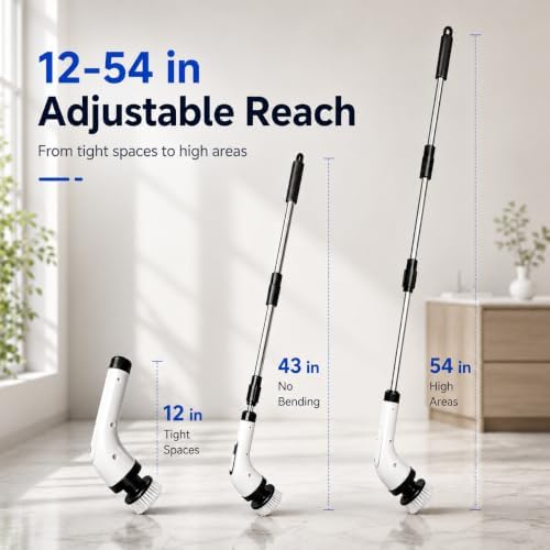Highyes Electric Spin Scrubber for Bathroom, IPX7 Waterproof Shower Scrubber - Image 5