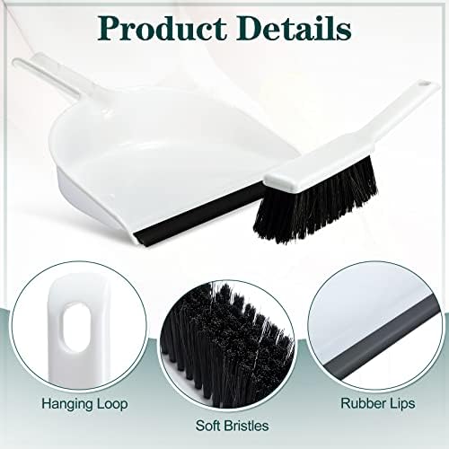 Zubebe 12 Pcs Mini Dustpan and Brush Set, Small Broom and Dustpan Set Small - Image 4