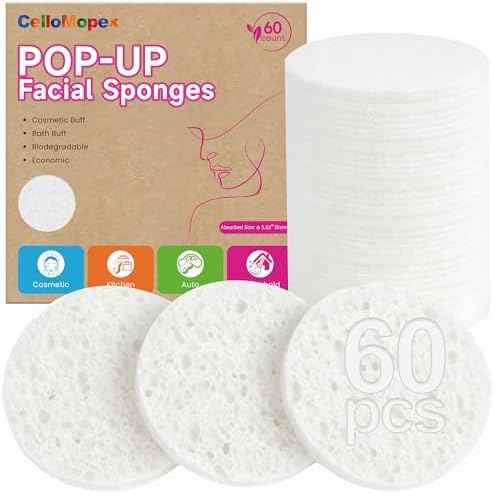 3.15in Large Compressed Facial Sponges by CleanHappyLivePretty
