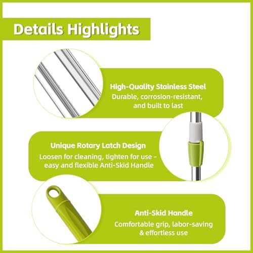 Spin Mop Replacement Handle 360 Degree Spin Mop Pole Handle Replacement - Image 4