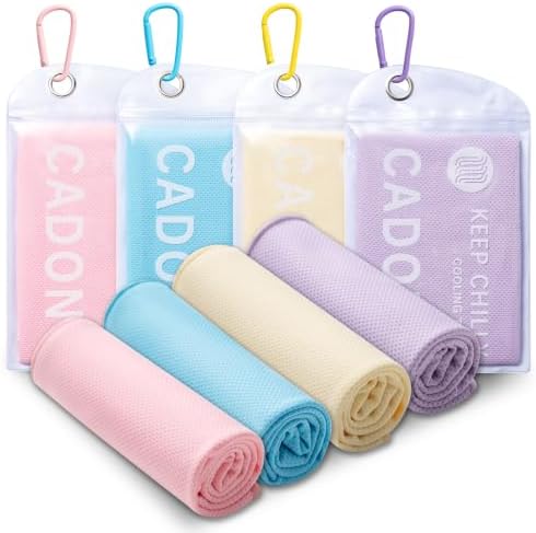 4 Pack Cooling Towel, Soft Breathable Chilly Towel, Ice Towel by CADONO
