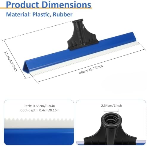 2 Pack 16 Inch Epoxy Floor Squeegee, Notched Squeegee - Image 2
