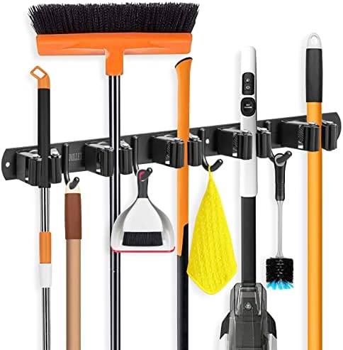 IMILLET Broom Holder Wall Mount, Heavy Duty Garage Organization Broom Hanger by IMILLET