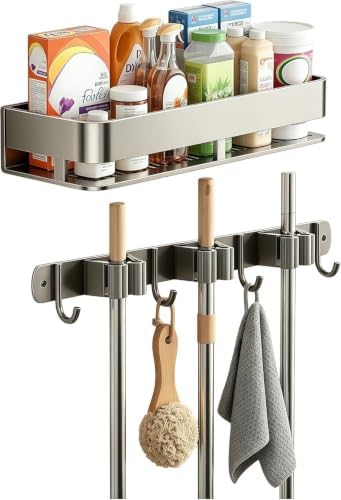 Broom Holder Wall Mount, Heavy Duty Mop Organizer by Unknown