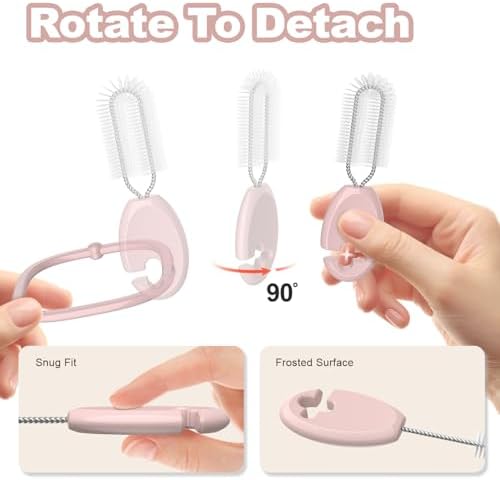 YOTIME 4in1 Straw Cleaner Brush Set, Reusable Standing Straw Brushs - Image 4