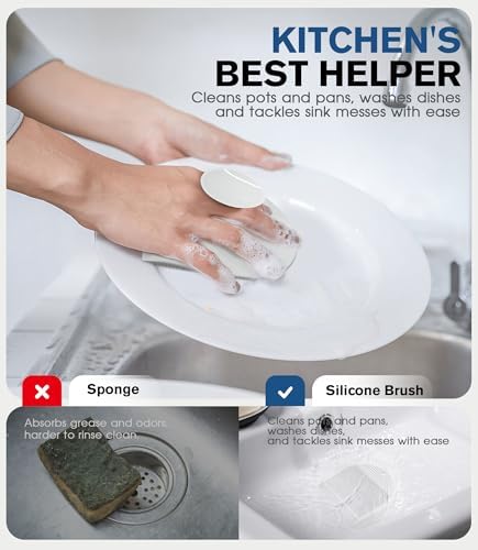2 Pack Silicone Sink Cleaning Brush - Image 4