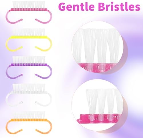 420 Pcs Handle Grip Nail Brush Multicolor, Fingernail Scrubbing - Image 4