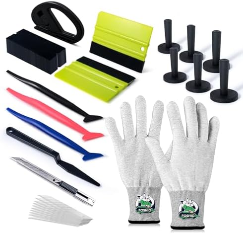 FOSHIO Vinyl Magnets Window Tint Kit, Felt Squeegee and Felt Tape, Utility by FOSHIO