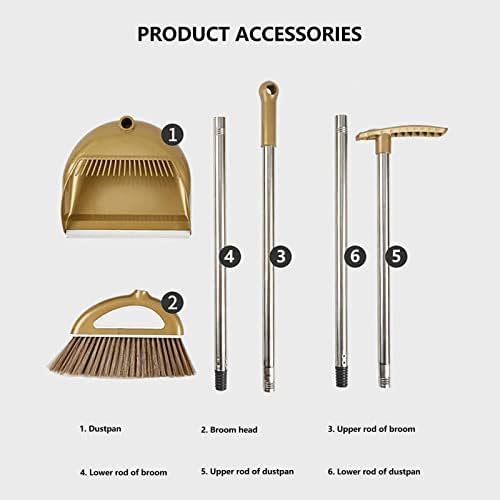 Upgrade Long Handle Broom with Stand Up Dustpan Combo Set - Image 5
