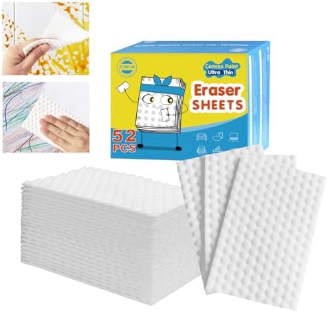 52 PCS Magic Sponge Eraser Sheets, Upgrade Convex Point Melamine by Zomum
