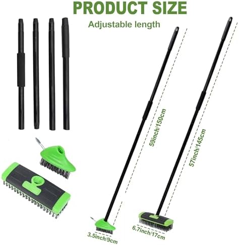 3 in 1 Scrub Brush with Long Handle – Your All-Purpose Deck Brush, Weeding Tool - Image 7