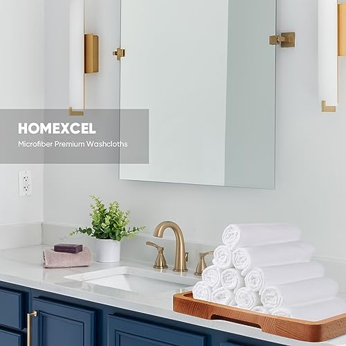 HOMEXCEL Microfiber Washcloths 12 Pack, Highly Absorbent and Soft Face Towel - Image 7