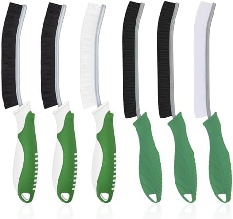 TQRR 6Pcs Hard Bristle Crevice Cleaning Brushes -Grout Scrub Brush by TQRR