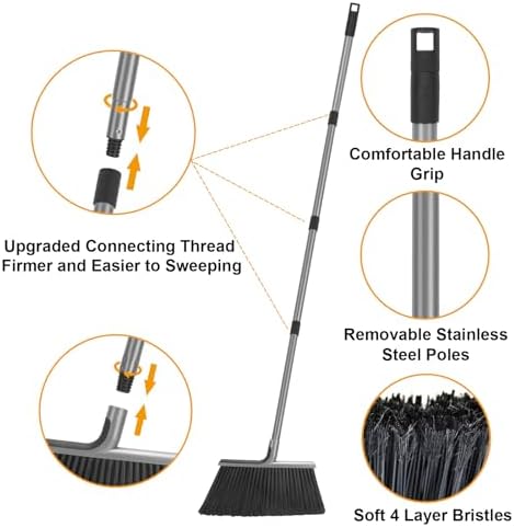 KeFanta 4 Packs Outdoor Broom Heavy Duty - Image 5