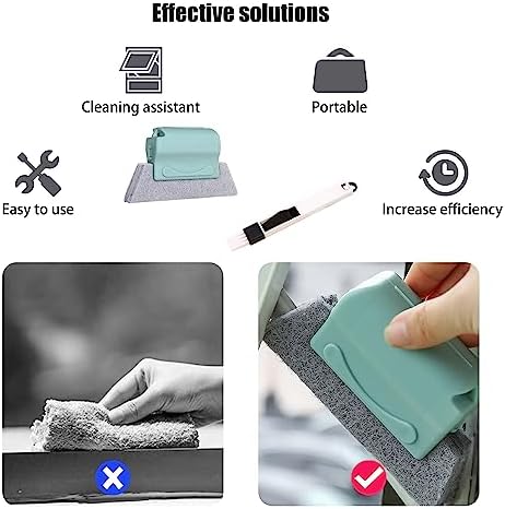 Window Groove Cleaning Tools Set, Small Multipurpose Track Brush - Image 4