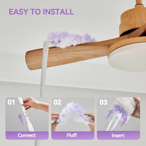 Long Handle Duster, 3 ft Extendable Pole, 30 Disposable Refills - Image 6