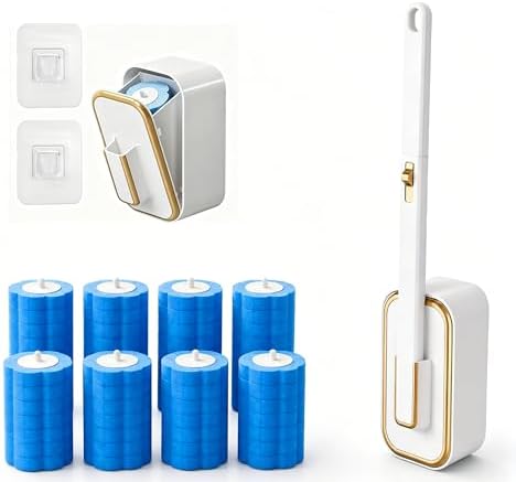 Disposable Toilet Brush and Holder Set by Unknown