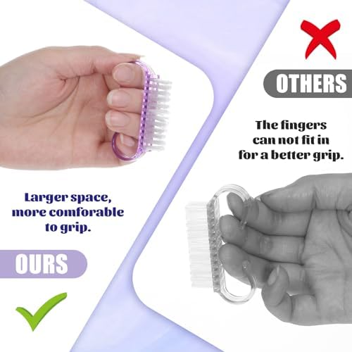 420 Pcs Handle Grip Nail Brush Bulk, 5 Colors Nail Scrub Brush - Image 4