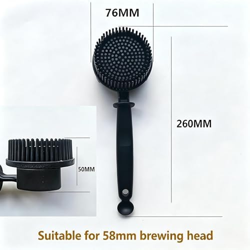 58mm Espresso Machine Group Replaceable Brush Head, Silicone Cleaning Brush - Image 2