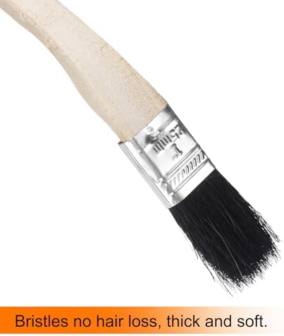 uxcell 3pcs Bent Radiator Paint Brush 1" Width Curved Wall Paint Soft Bristle - Image 4