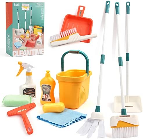 Kids Broom and Dustpan Pretend Play Cleaning Set by Coolplay