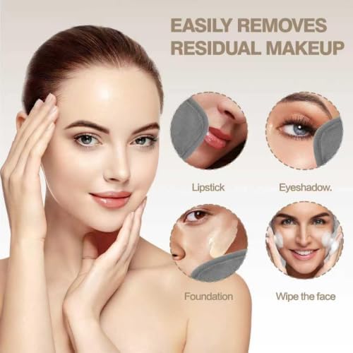 Puomue Makeup Remover Cloth 12 Pack, Super Soft and Reusable Microfiber Makeup - Image 5