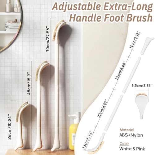 New Foot Brush & Foot File Set, 3-in-1 Foot Scrubber in Shower, - Image 2