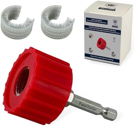 1/2-Inch Copper Pipe Cleaner for Power Drill, Model InerLok050-A Cleans Copper by Kwalitistar
