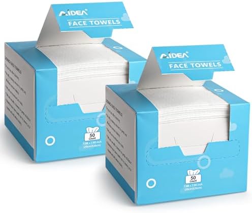 AIDEA Face Towels Disposable-100Ct, Face Cloths by AIDEAHOME