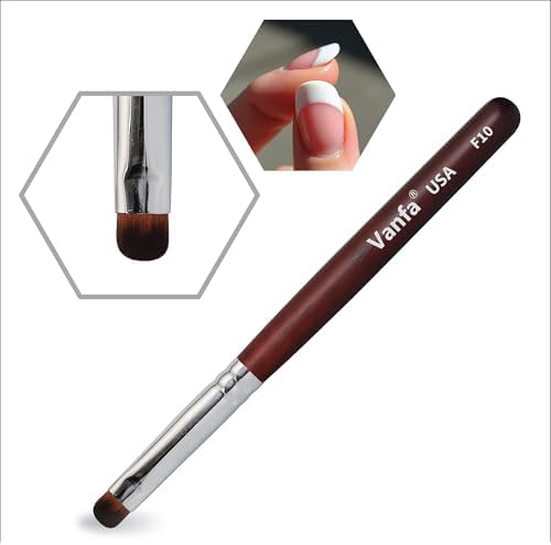 Vanfa French Brush for Nails, Clean up brush for Gel Nail Polish F10 - Image 2