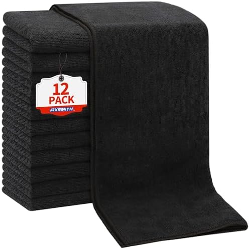 FIXSMITH Salon Towels 12 Pack, Quick Dry Gym Towels, Spa Face Towel, Absorbent by FIXSMITH