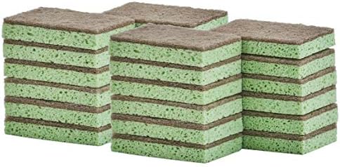 Superio Non-Scratch Cellulose Sponge Scrub Heavy Duty Kitchen Sponges Scrubbers by Superio