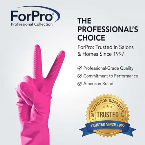 ForPro Premium Natural Rubber Gloves, Cotton Candy - Image 2