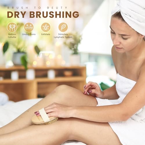POPCHOSE Dry Brush for Lymphatic Drainage, Dry Brushing Body Brush - Image 3