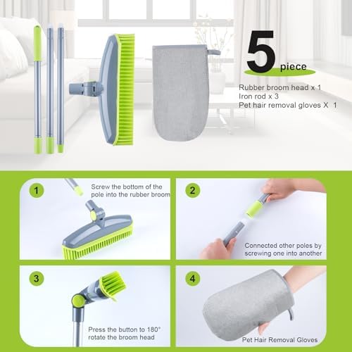 180°Rotating Head Rubber Broom - Image 4