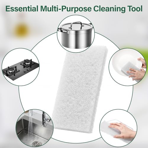 8 Pack Scouring Pads, 10 x 4 Inch Large Reusable Multipurpose Scouring Sponges - Image 6