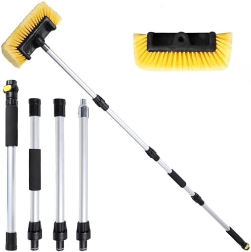 70" RV Wash Brush with Long Handle and 12" Soft Bristle Brush Head, Water by NAVAPAL