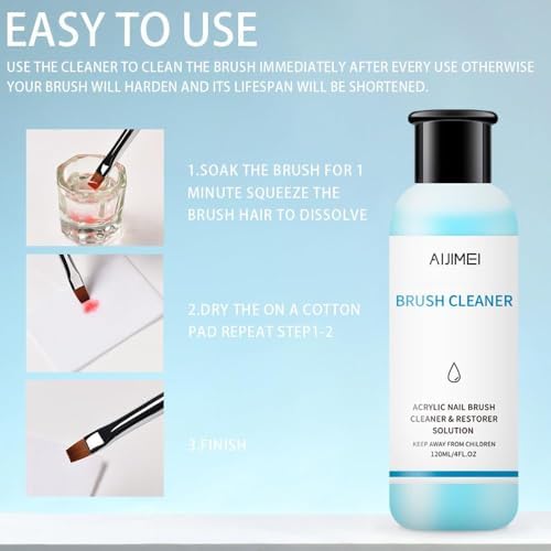Nail Brush Cleaner 120ml Gel Solution - Image 6