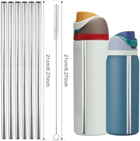 6PCS Metal Straw Replacement for Owala Water Bottle 24 oz 32 oz Accessories - Image 2