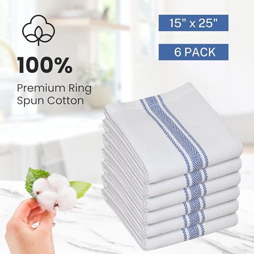 WHITEWRAP Kitchen Dish Towels for Kitchen, Highly Absorbent for Drying and - Image 5