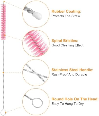 uxcell 10Pcs Drinking Straw Cleaning Brushes, Sippy Cup, Bottle and Tube - Image 3